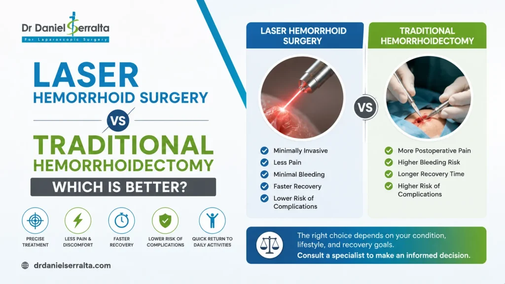 Laser Hemorrhoid Surgery vs Traditional Hemorrhoidectomy